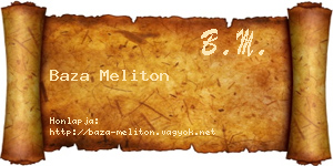 Baza Meliton névjegykártya